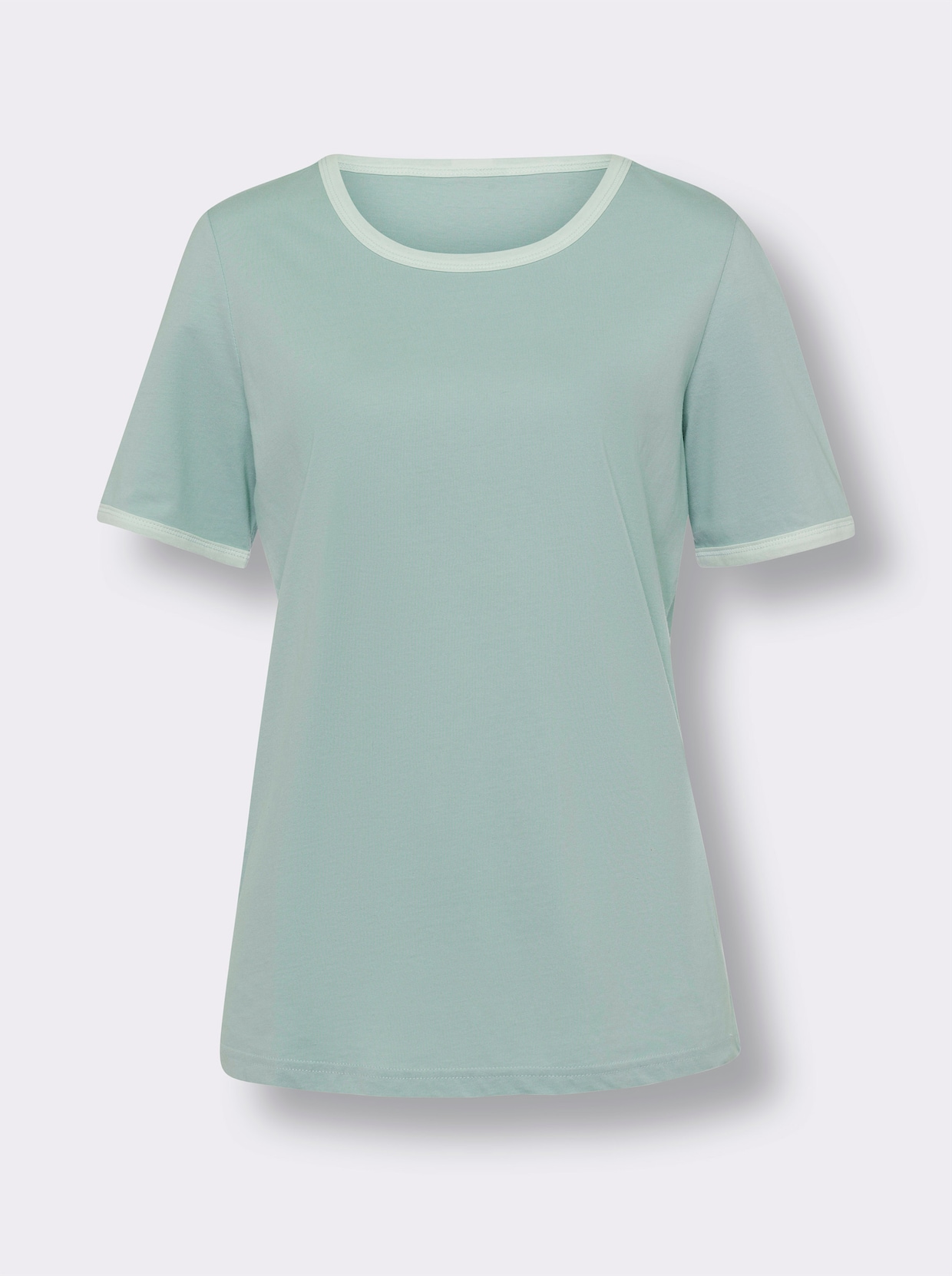 Kurzarmshirt - kalkmint-ecru