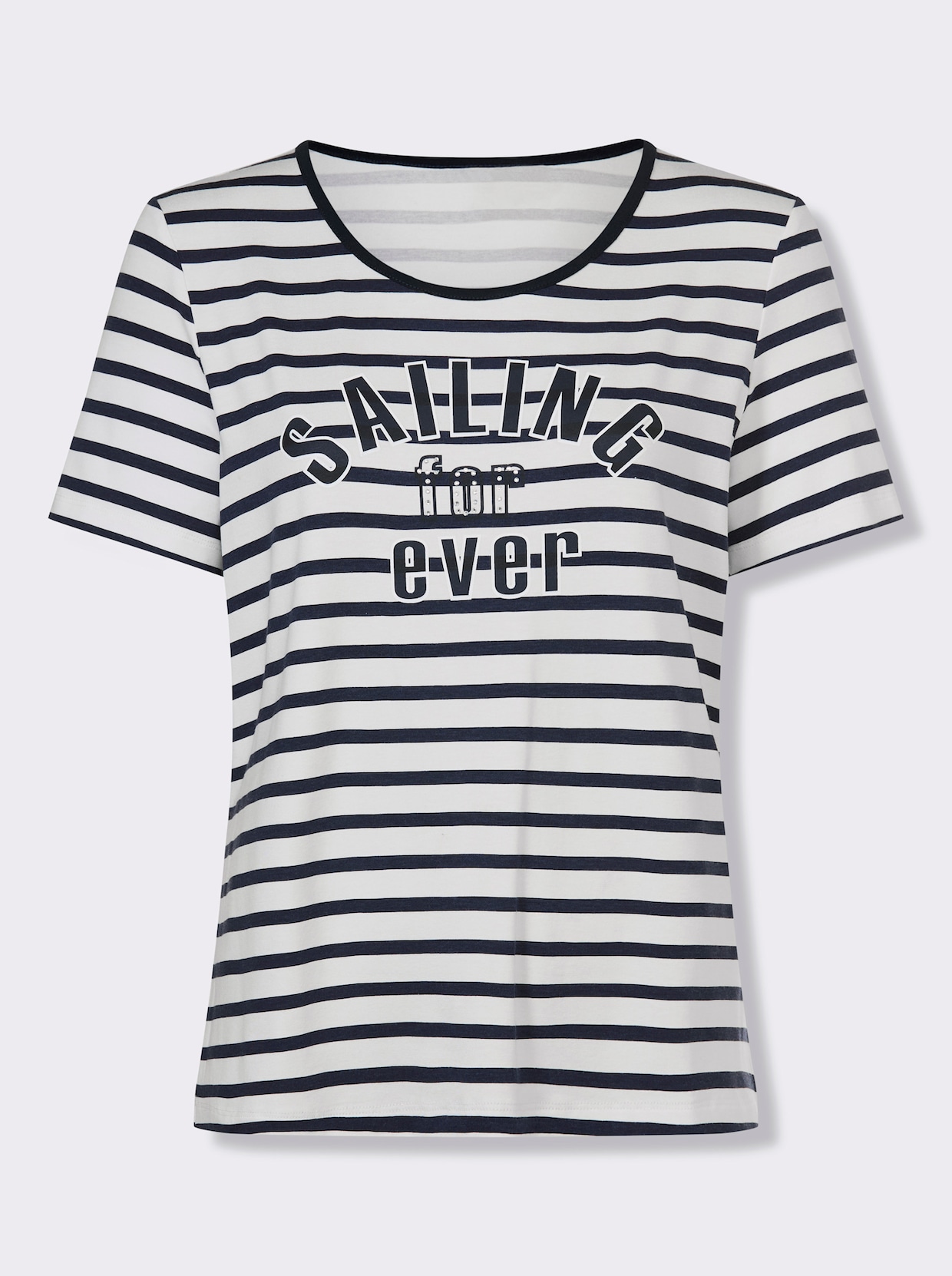 heine Ringelshirt - weiß-marine-geringelt