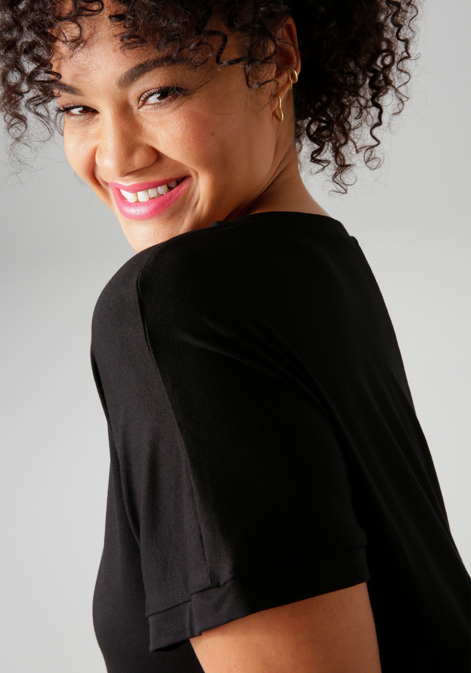 Aniston PLUS Jerseykleid - schwarz