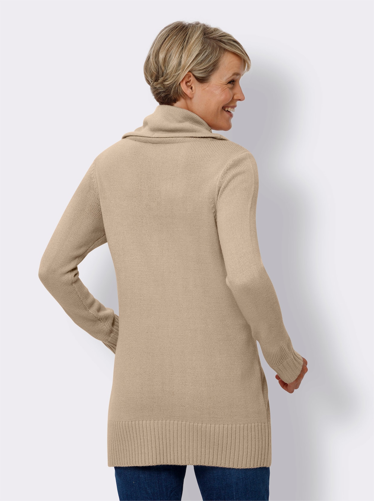 Lange pullover - beige