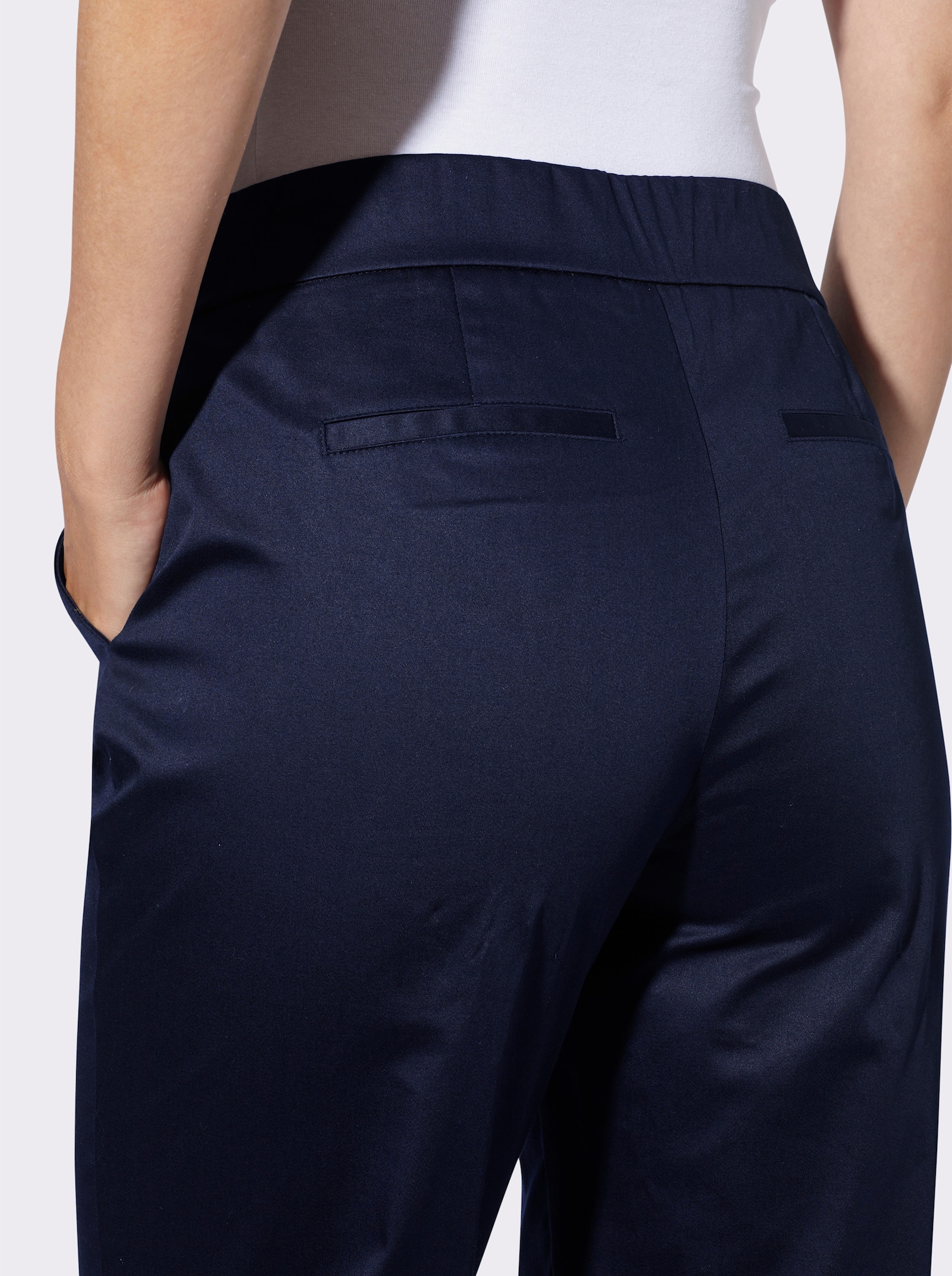 heine Chinohose mit dezentem Glanz - marine