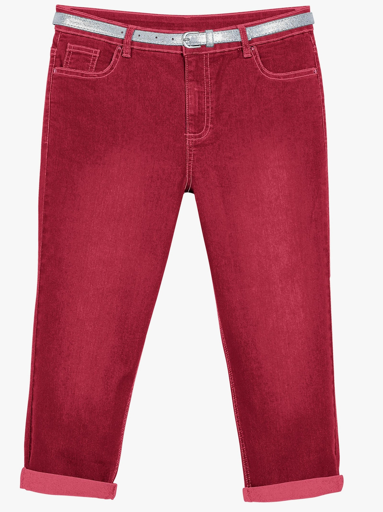 Capri kalhoty - červená