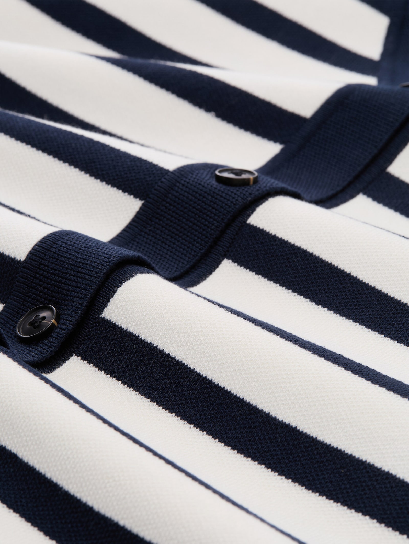 Cardigan - white sky blue knit stripe