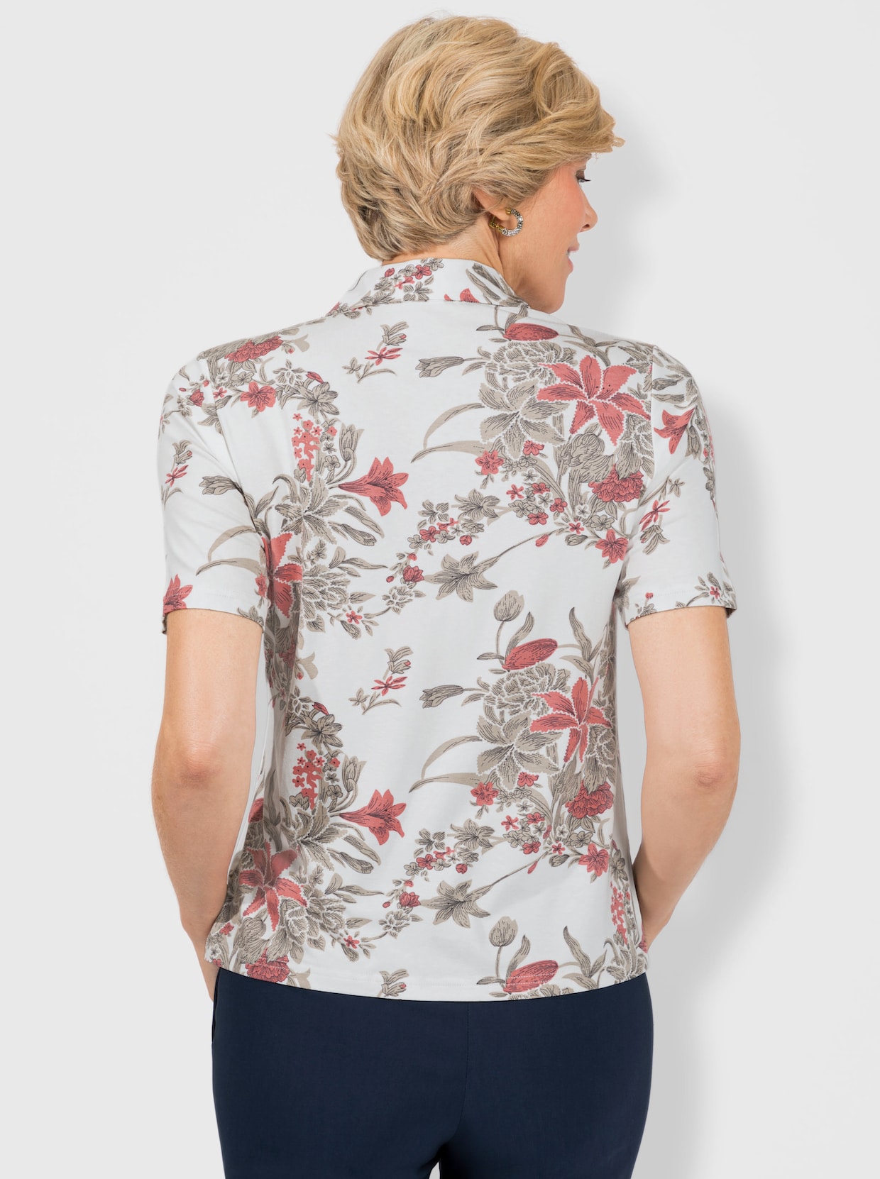Shirt - flamingo-ecru-bedruckt