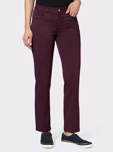 Jeans in Baumwoll-Stretch-Qualität - burgund