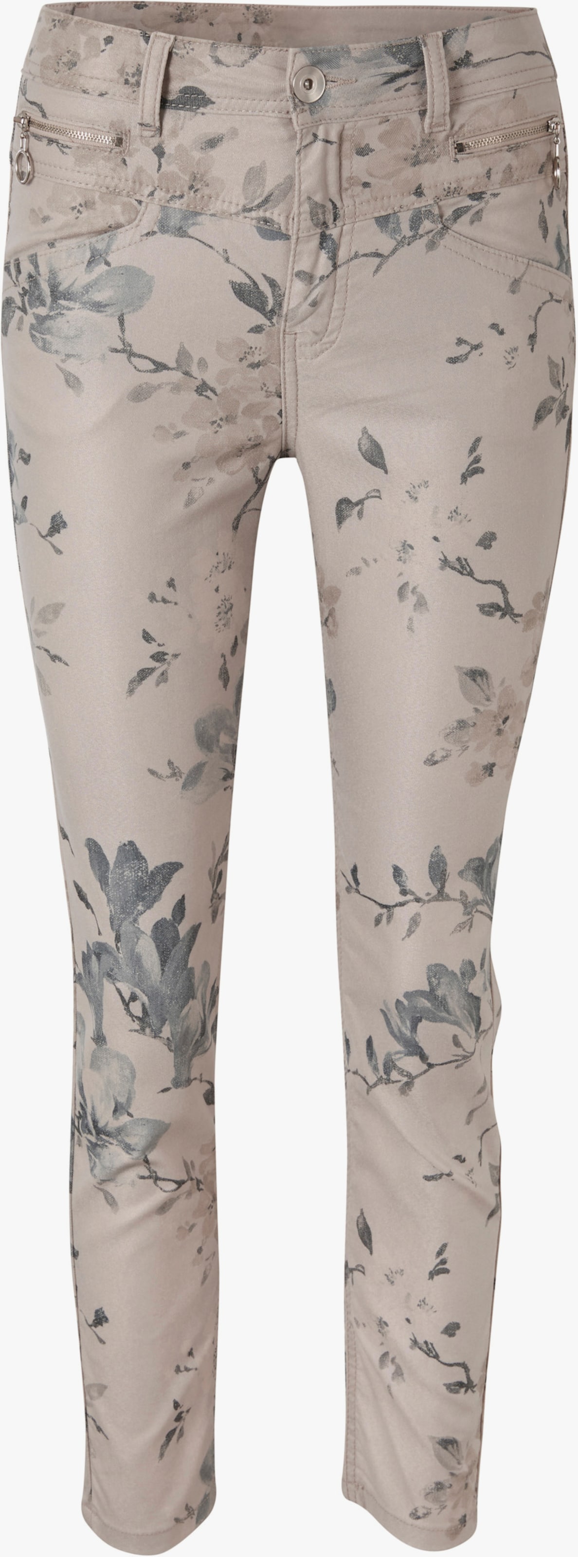 heine Broek met print - zand/jade