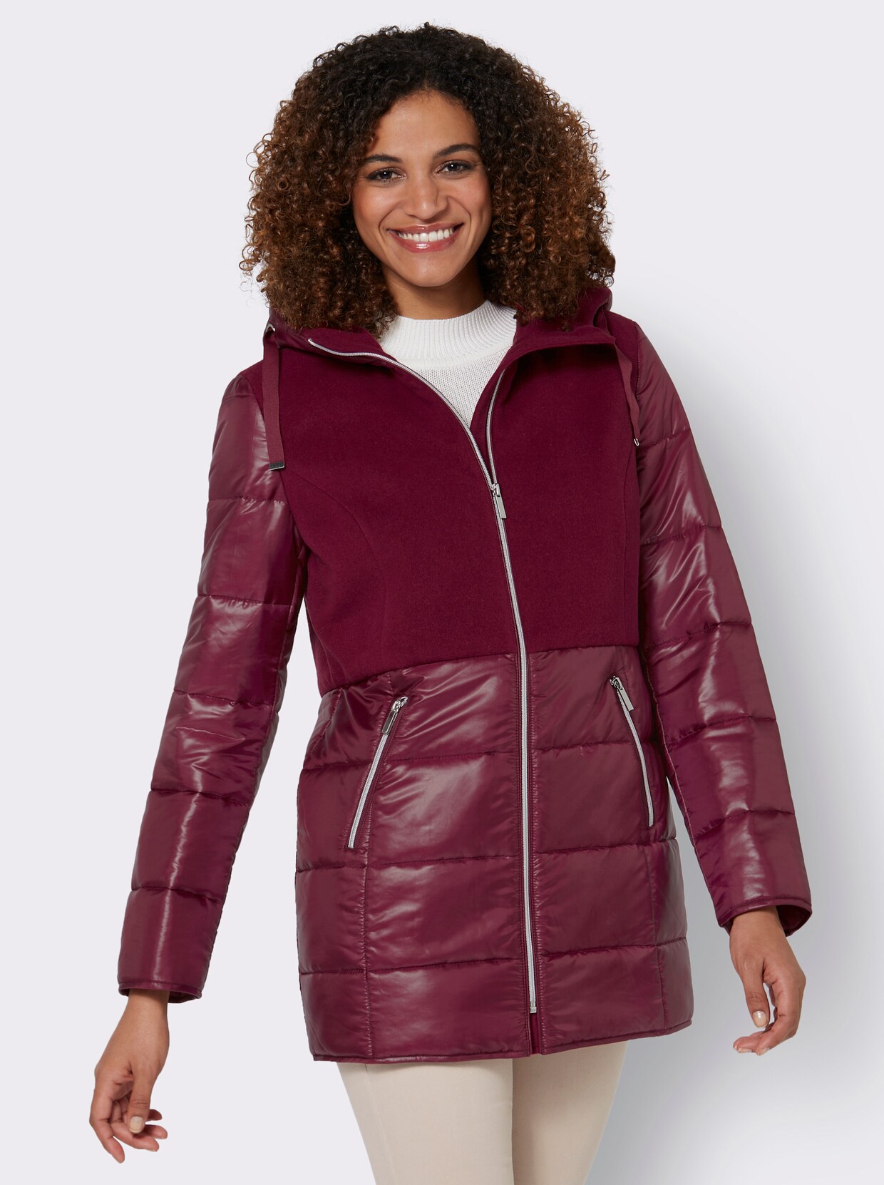 Steppjacke - bordeaux