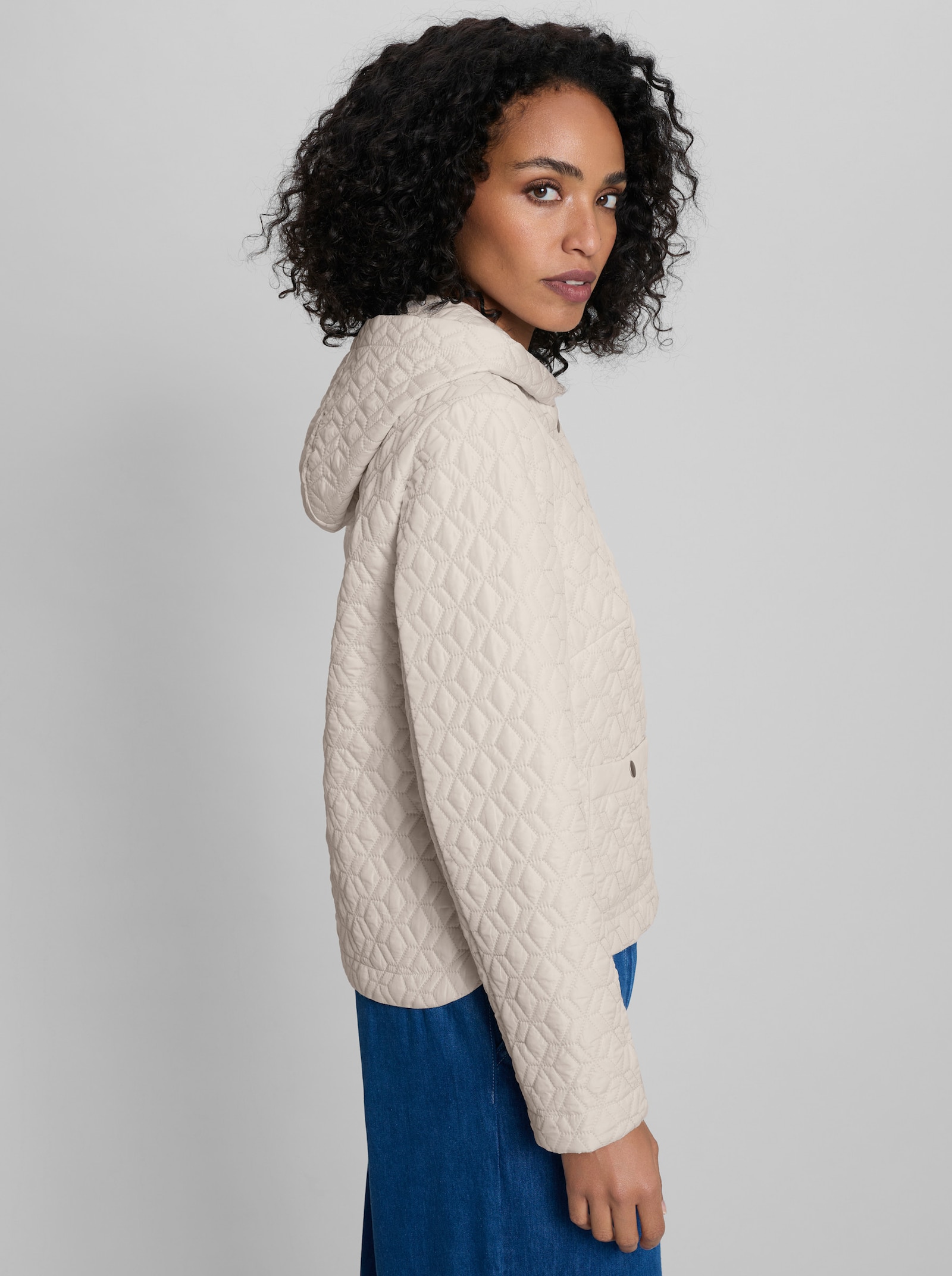 heine Kapuzenjacke mit Steppung - ecru