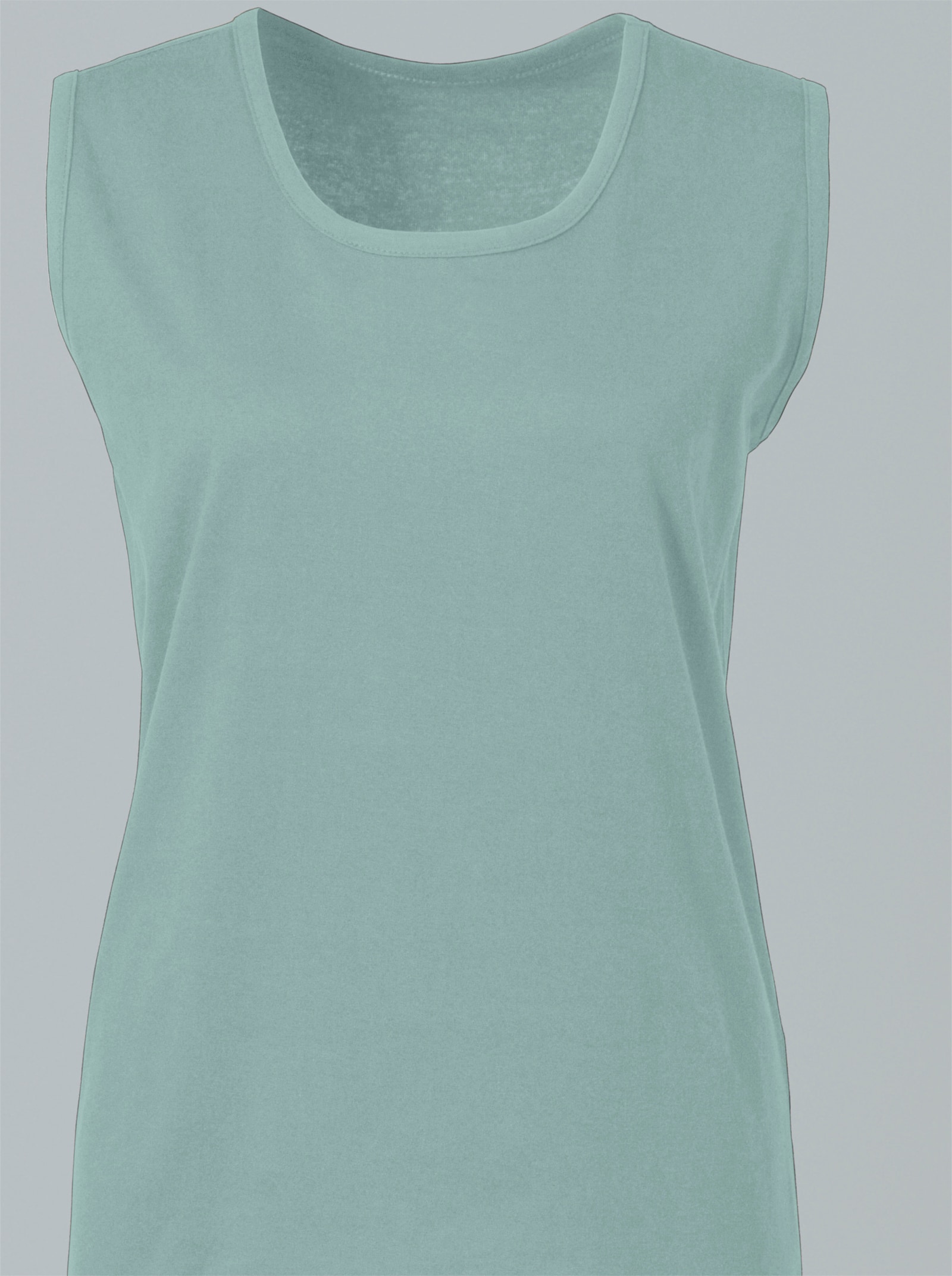 Trägertop mit Rundhals-Ausschnitt - kalkmint