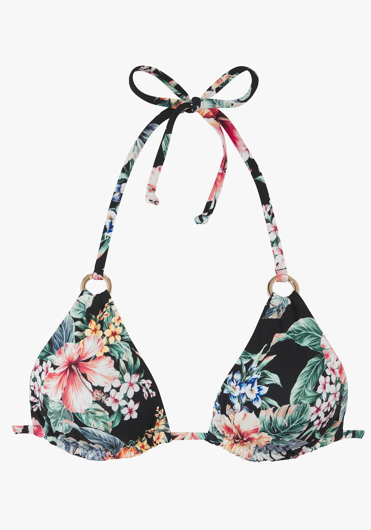 LASCANA Haut de bikini triangle - noir imprimé
