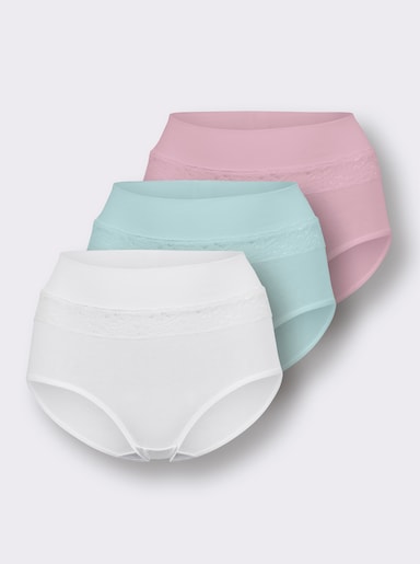 Correctieslip - wit + mint + roze
