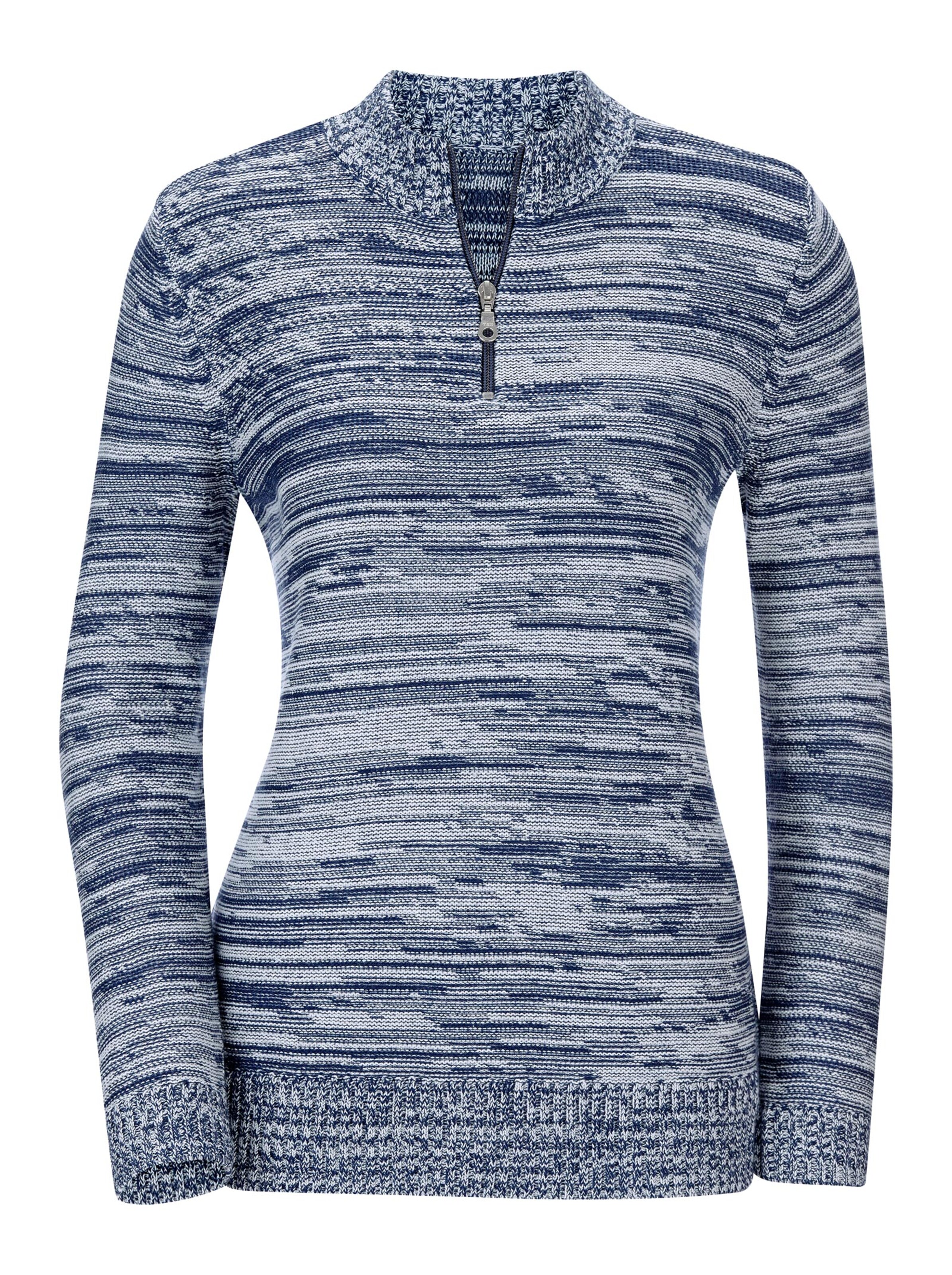 Pullover - jeansblau-meliert