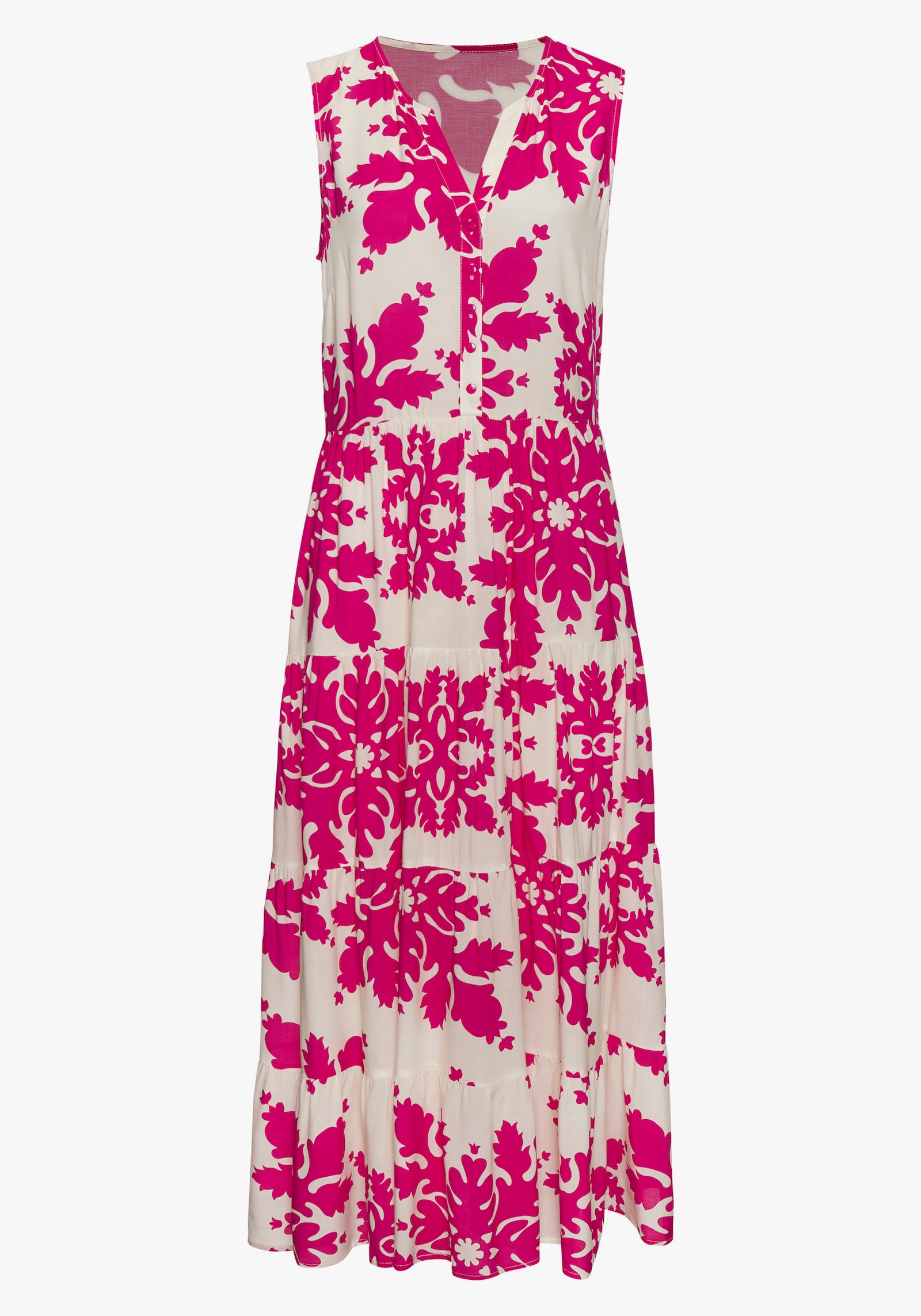 Vivance Maxikleid - creme-berry bedruckt