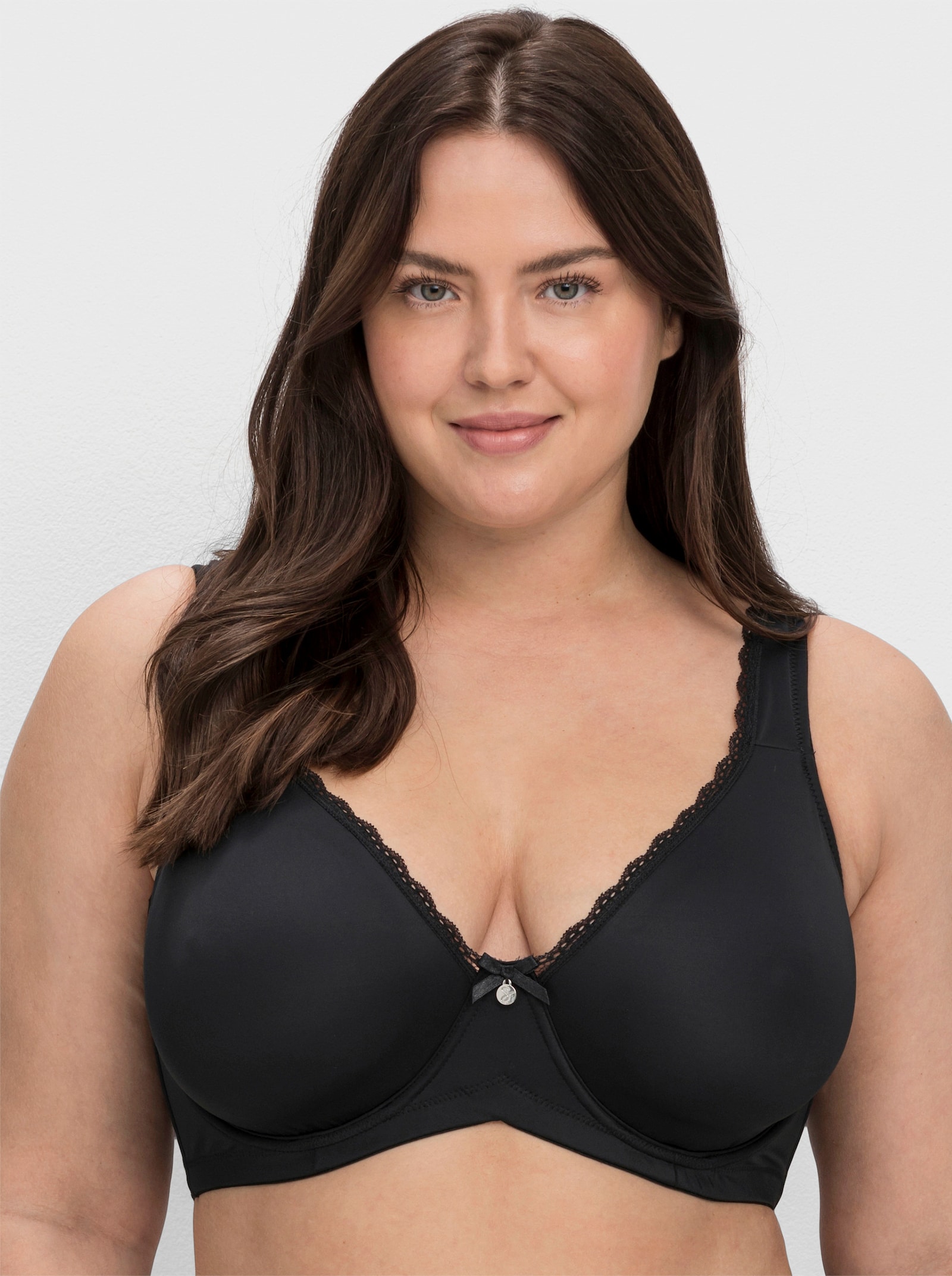 sheego Bügel-BH im Doppelpack - schwarz + weiss