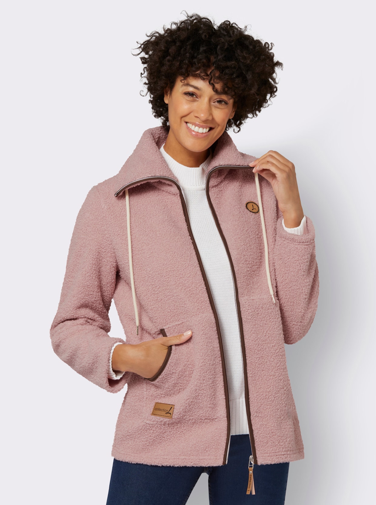 Fleece-Jacke - hortensie