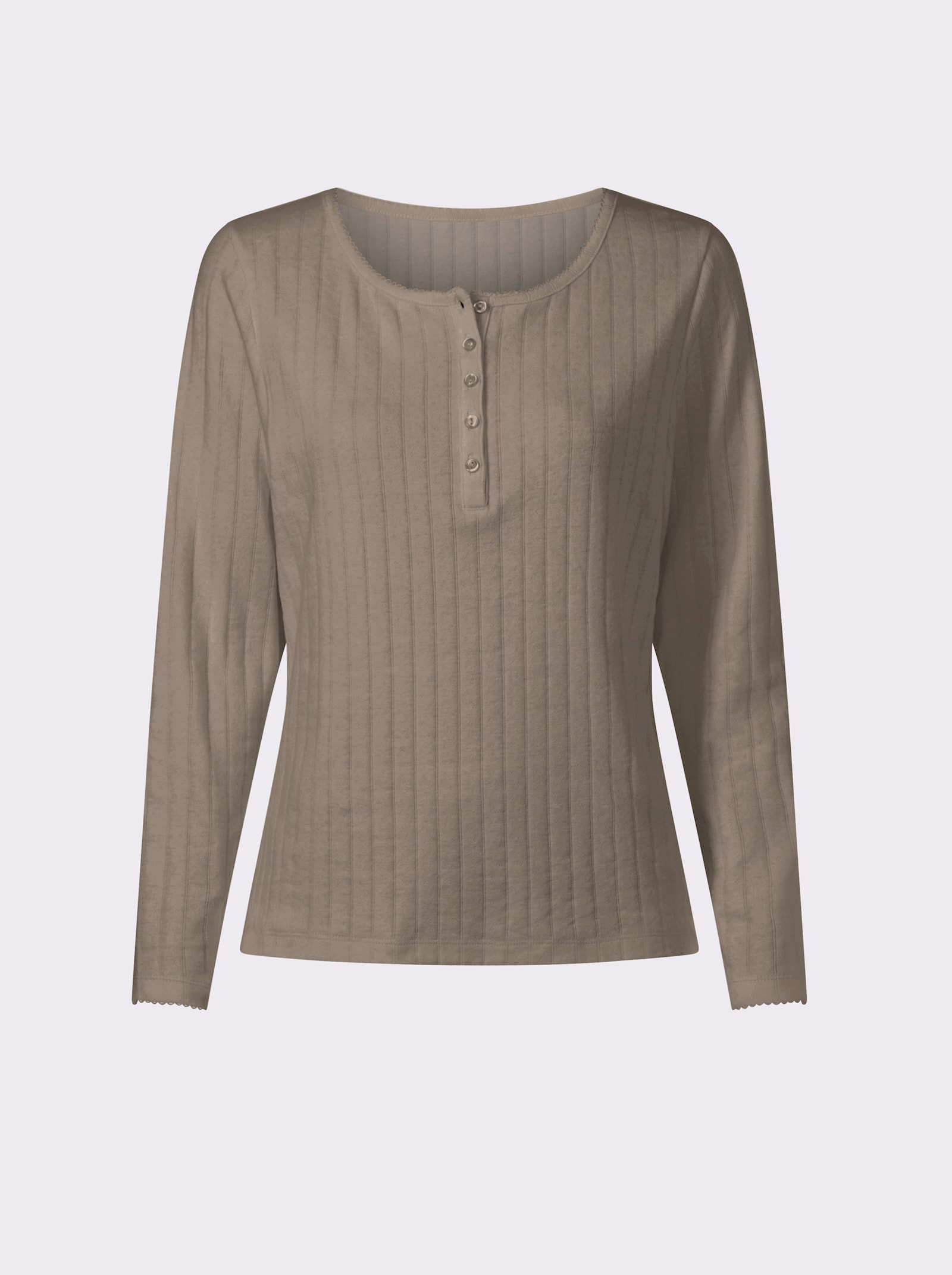 heine T-shirt avec picots - taupe