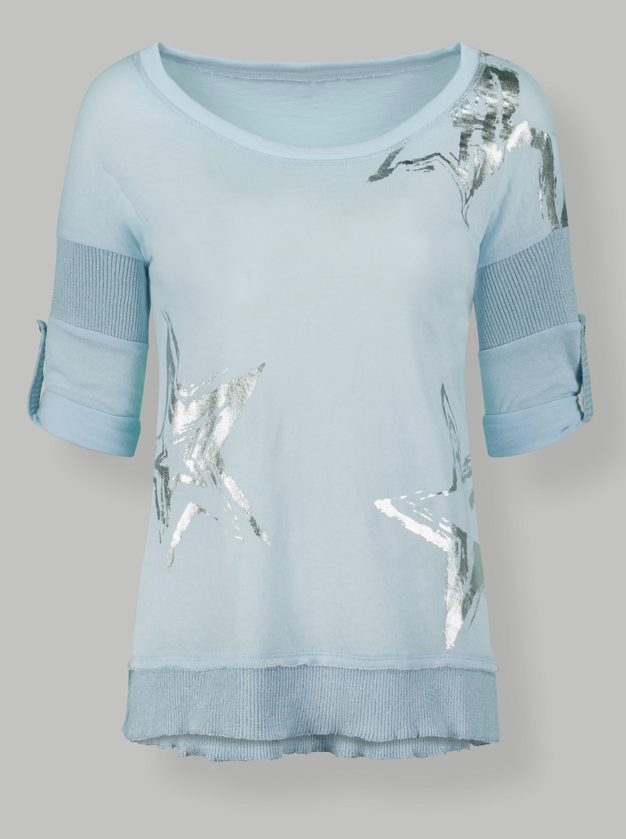 Shirt met print - lichtblauw