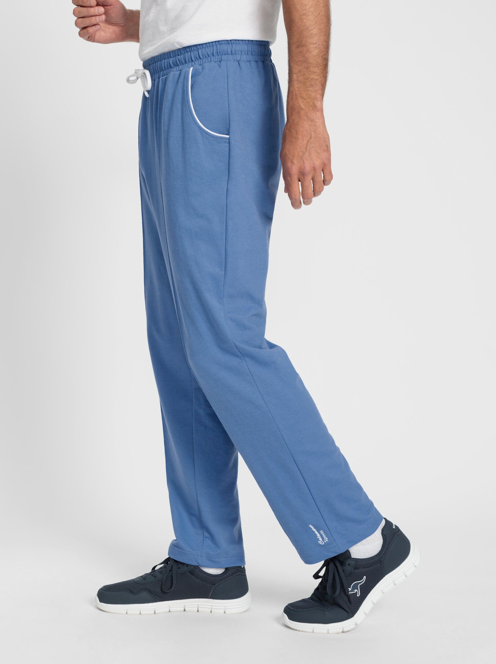 Catamaran Sports Vrijetijdsbroek met doorgestikte bies - middenblauw