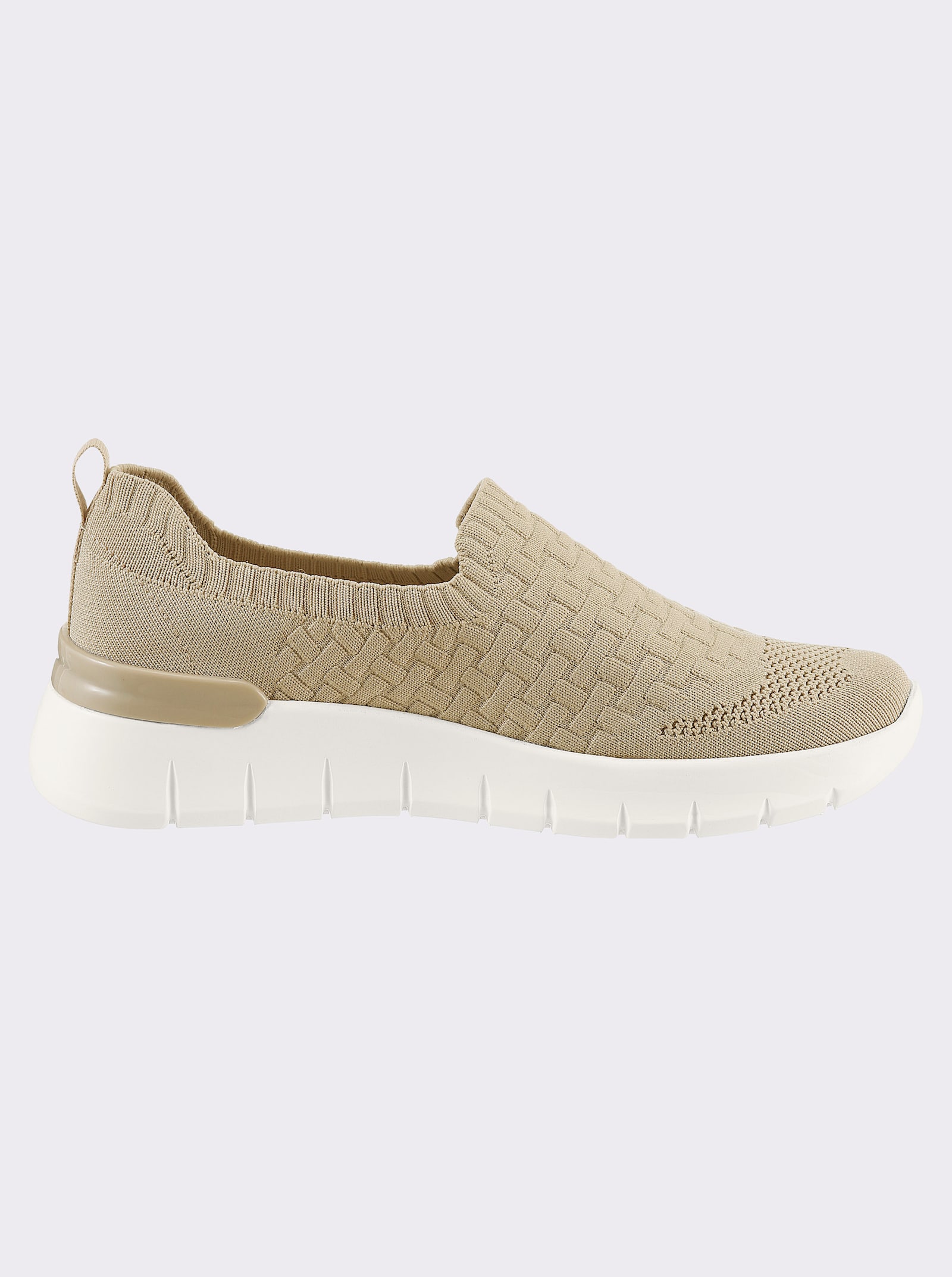 airsoft modern+ Slipper aus Mesh-Strick - beige