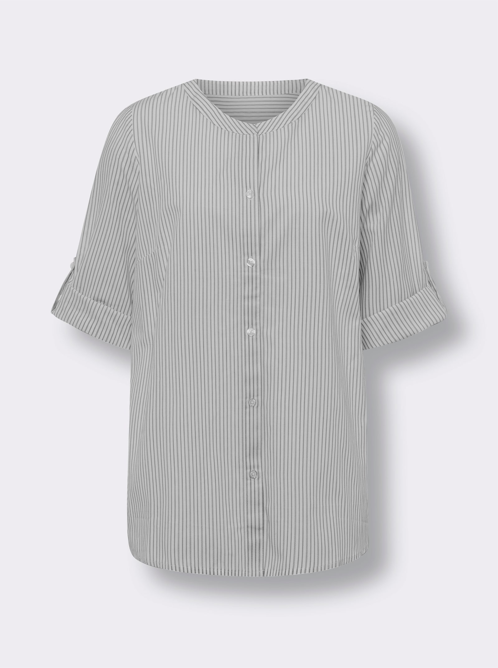 heine Gestreepte blouse in lang model - donkerblauw/wit gestreept