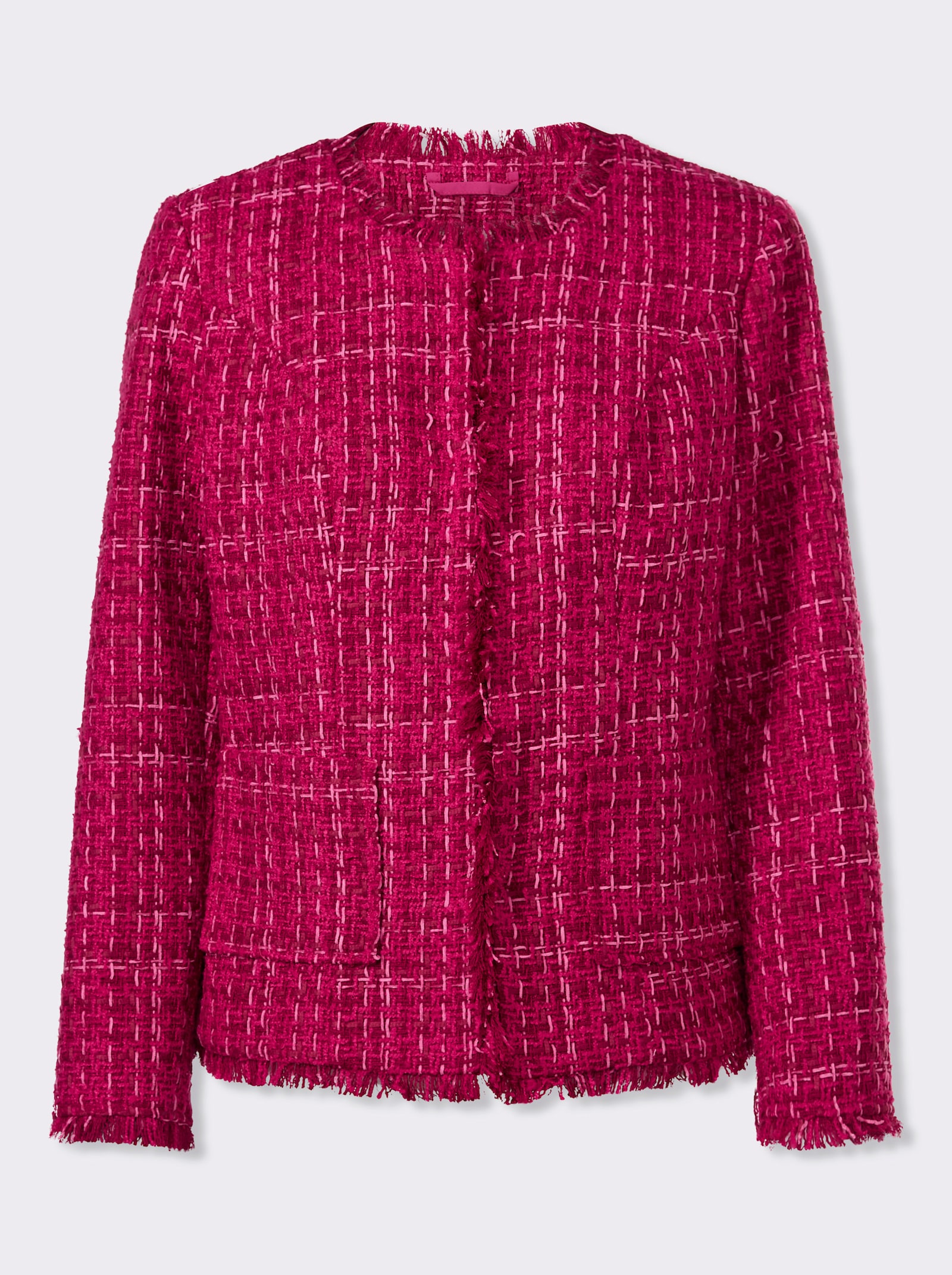 heine Blazer in Bouclé-Qualität - fuchsia-kirsche-meliert