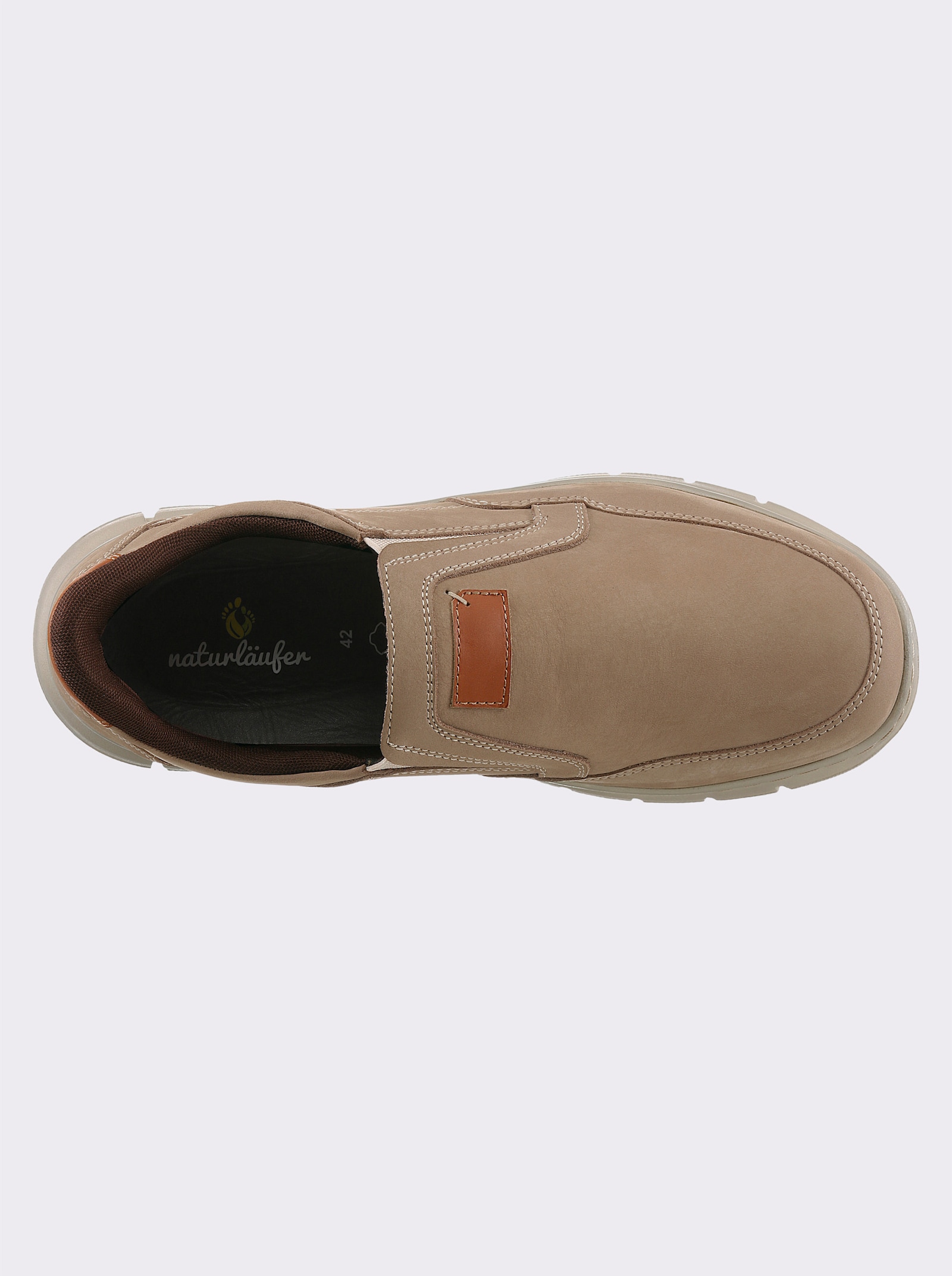 Naturläufer Slip-On Sneaker für einfaches Anziehen - sand