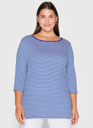 sheego Ringelshirt - royalblau