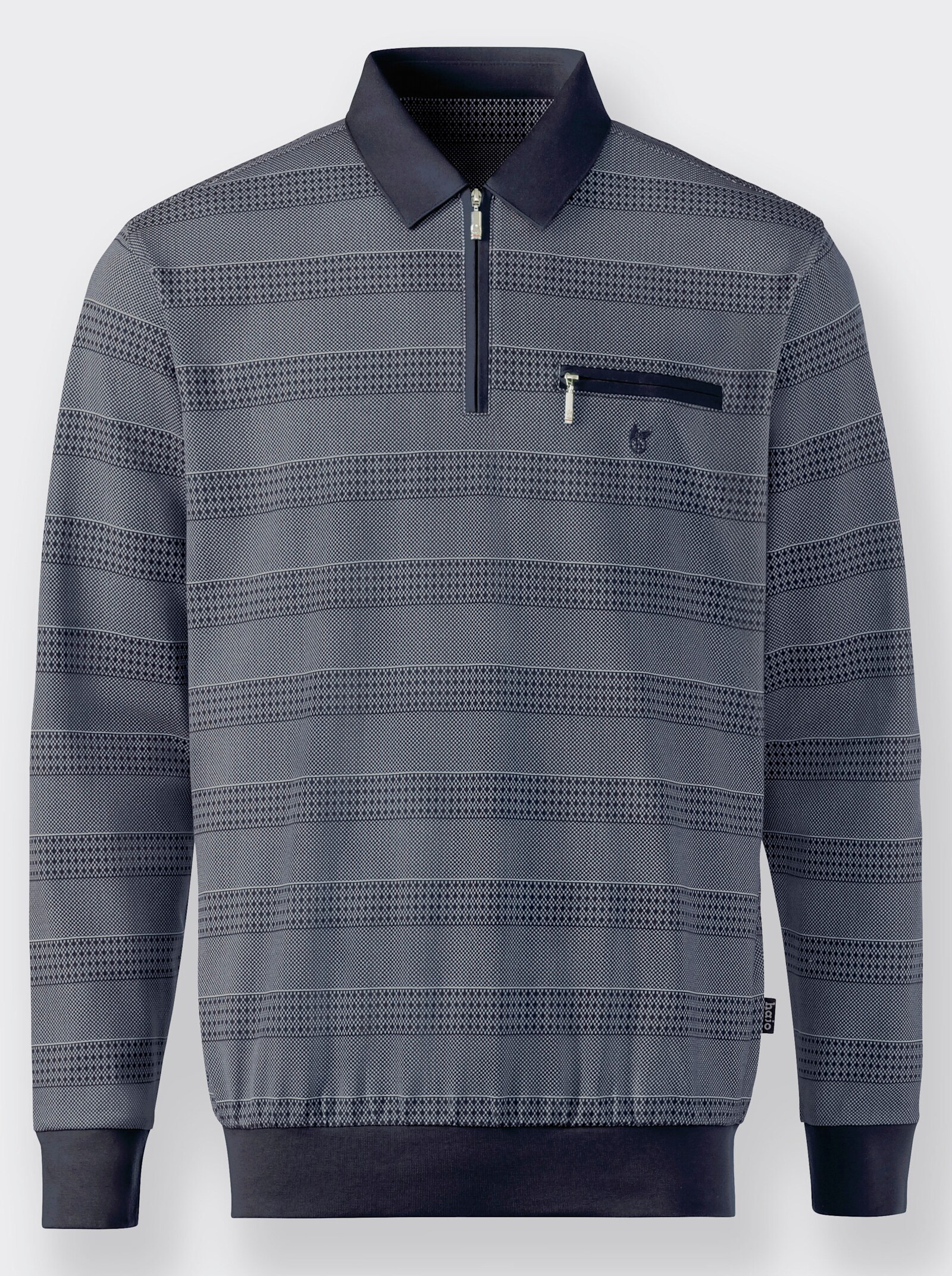 Hajo Langarm-Poloshirt - marine