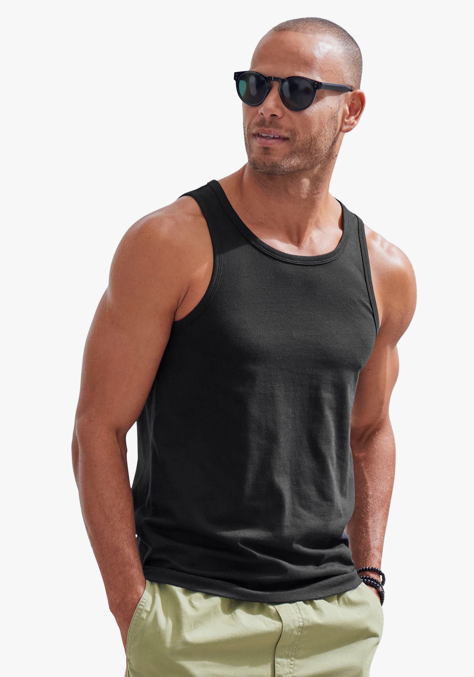 John Devin Tanktop - schwarz / weiß