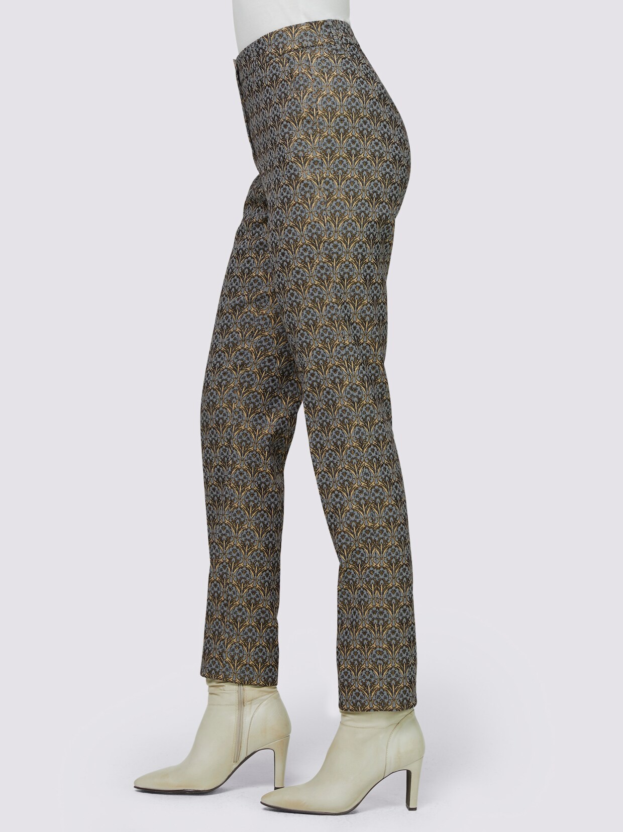 heine Jacquardhose - sand-jade-gemustert