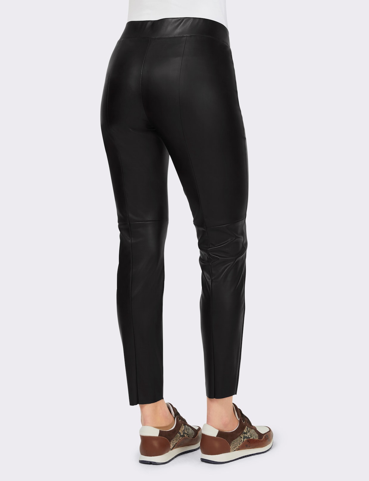 heine Legging van imitatieleer - zwart