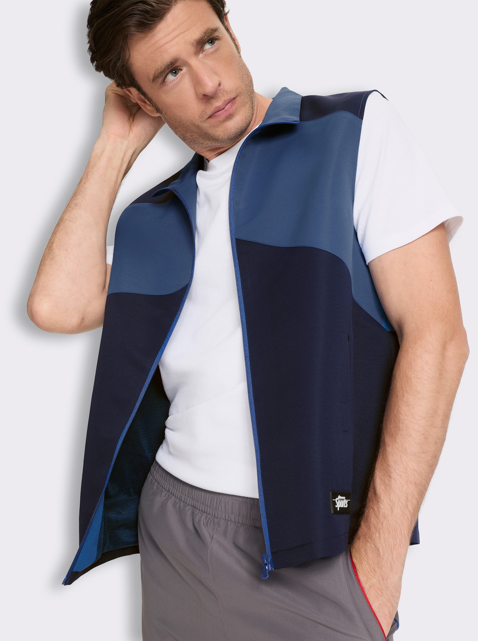 Catamaran Sports Funktionsweste mit Kontrast-Reißverschluss - jeansblau-marine