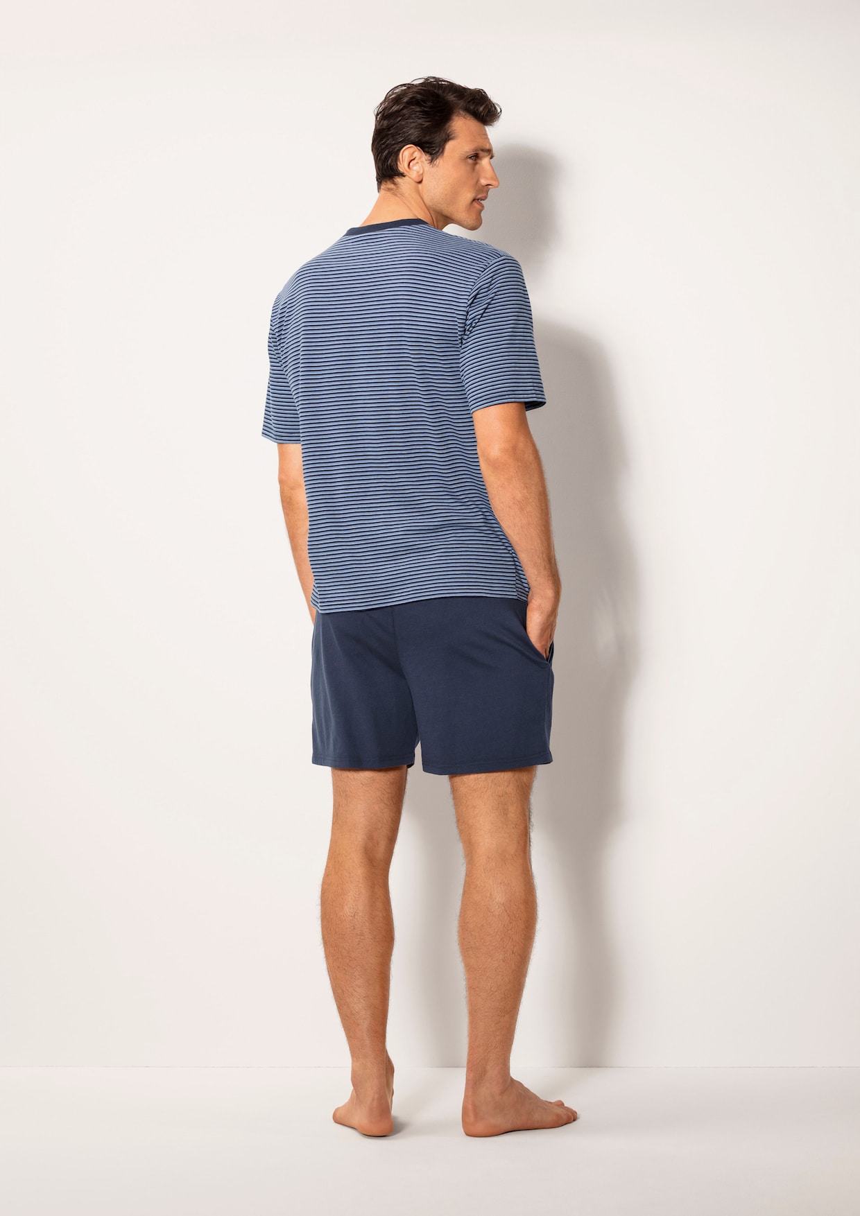 Pyjama - blau-marine, grau-anthrazit