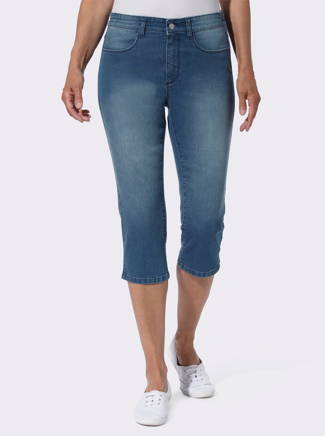 Caprijeans - blue-bleached