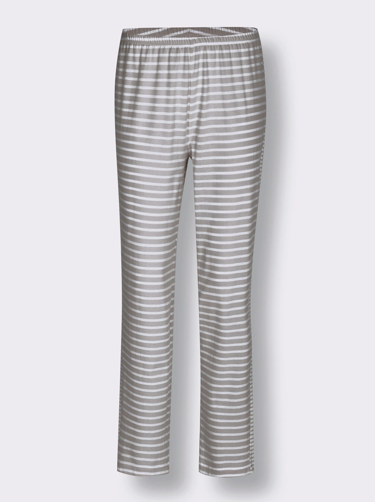 wäschepur Schlafanzug-Hose - steingrau-weiß-geringelt