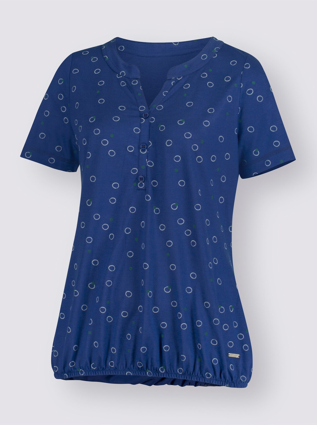Shirt met print - koningsblauw/wit bedrukt