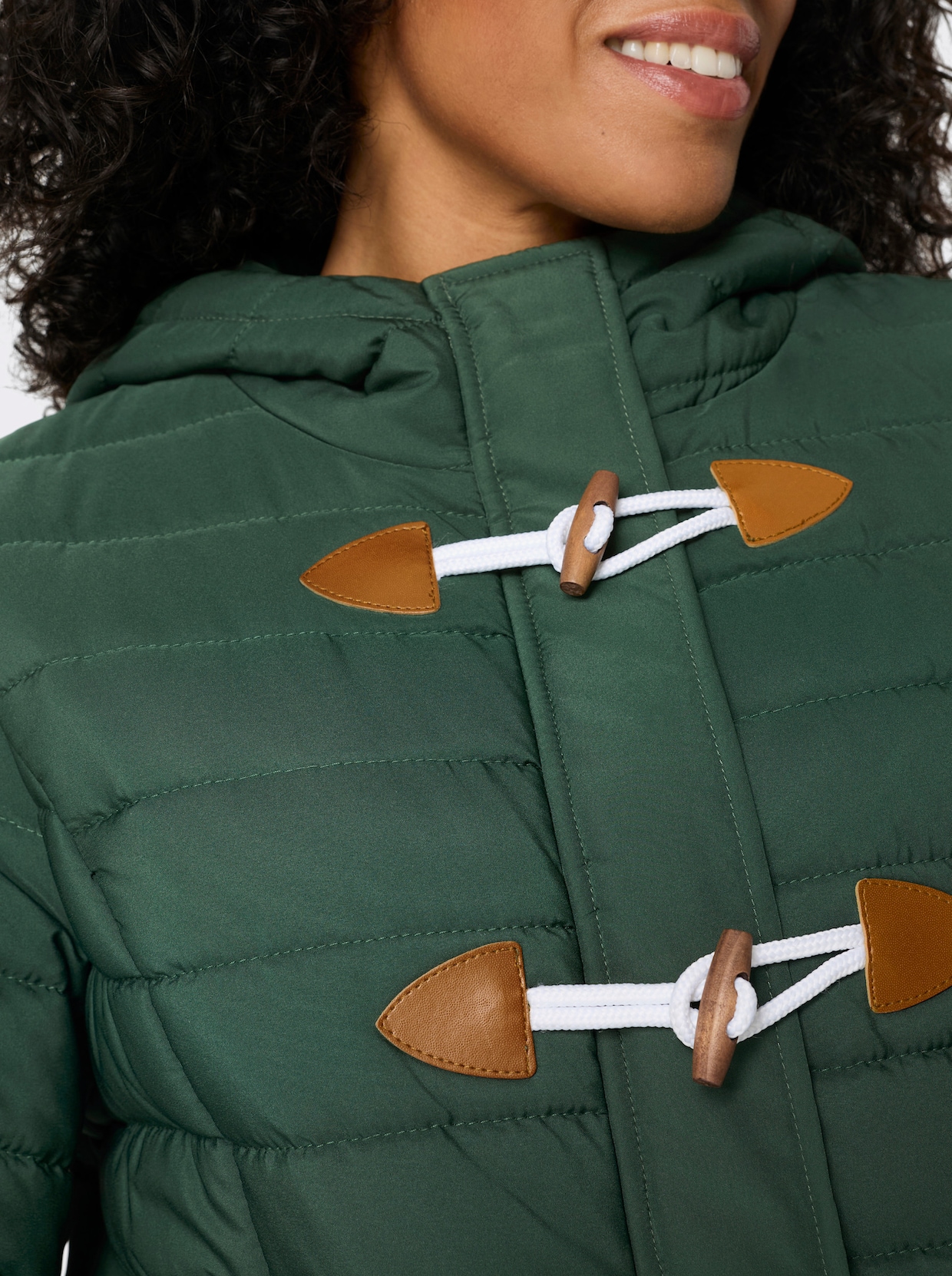 Steppjacke mit Knebelknöpfen - moos