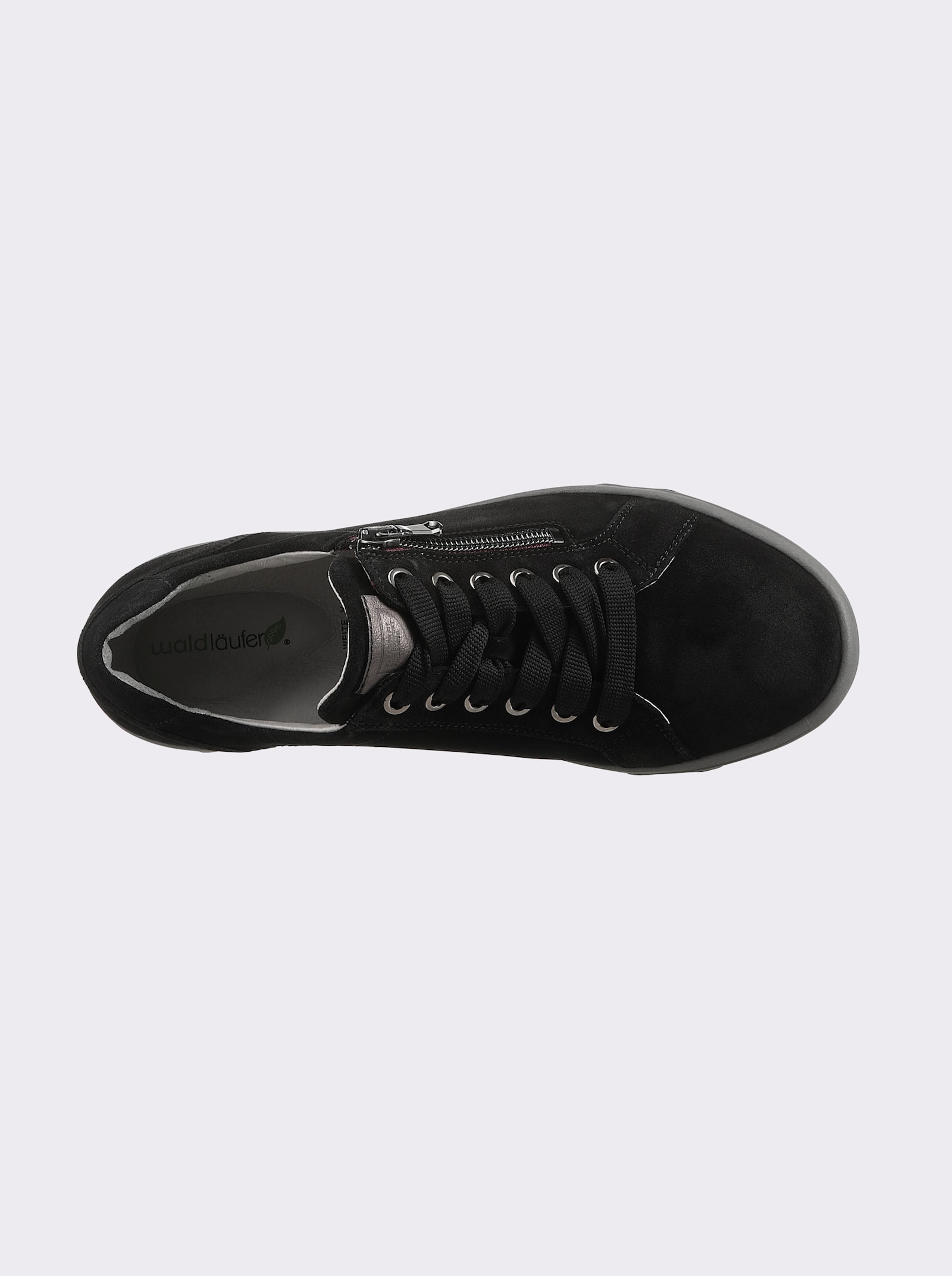 Waldläufer Sneaker für kräftige Füsse - schwarz