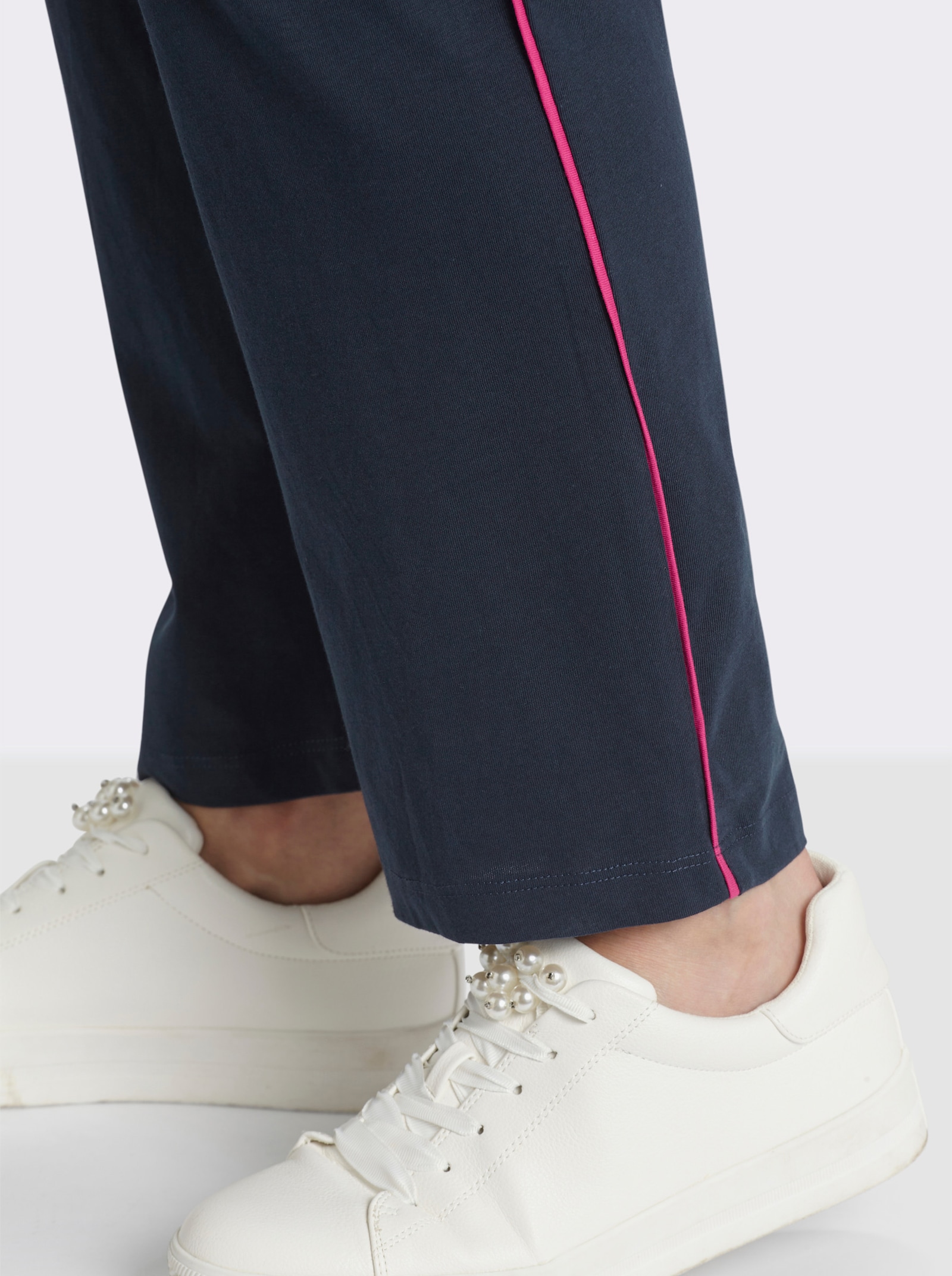 Freizeithose - marine-fuchsia