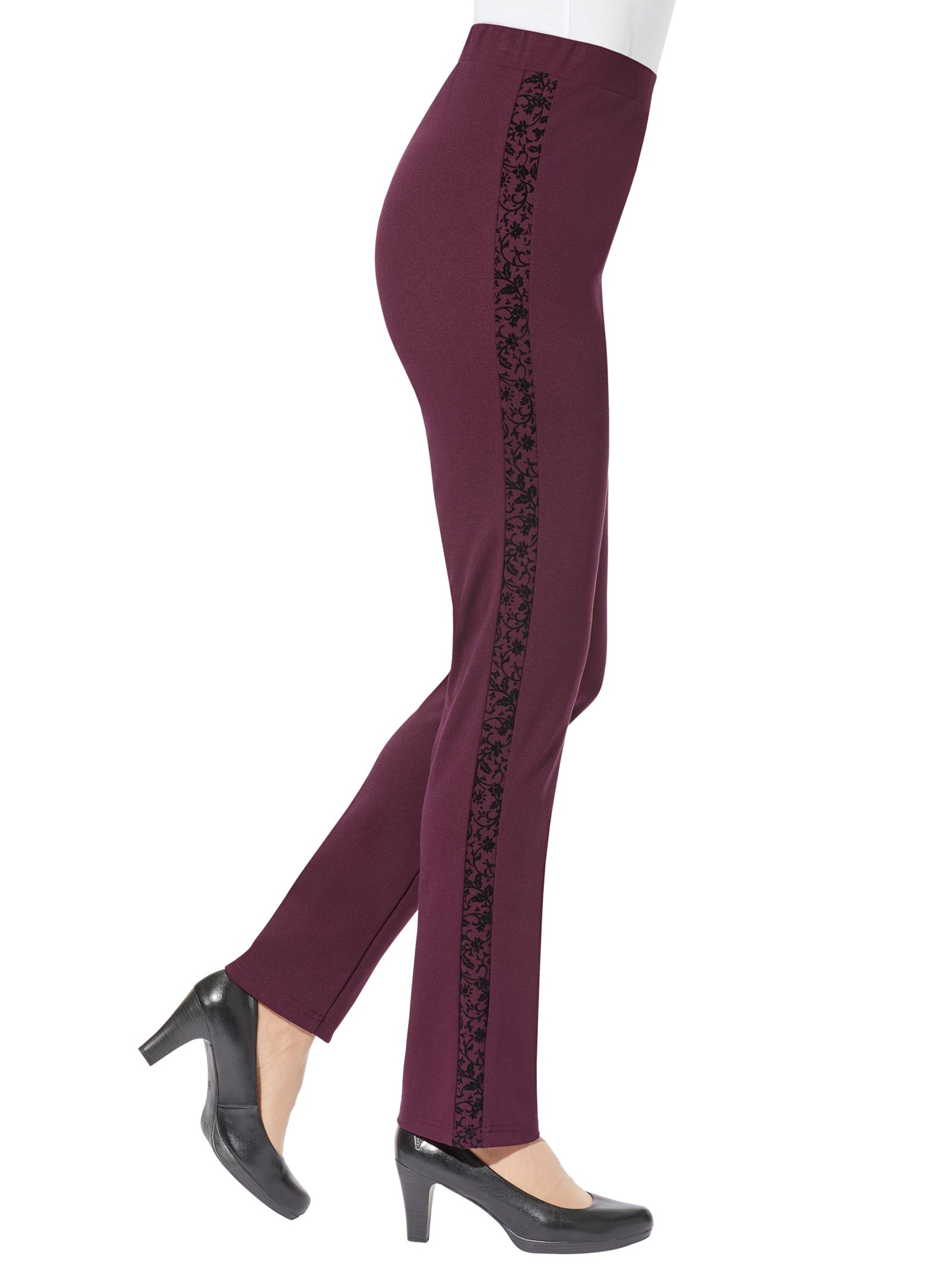 Jersey-Hose - weinrot