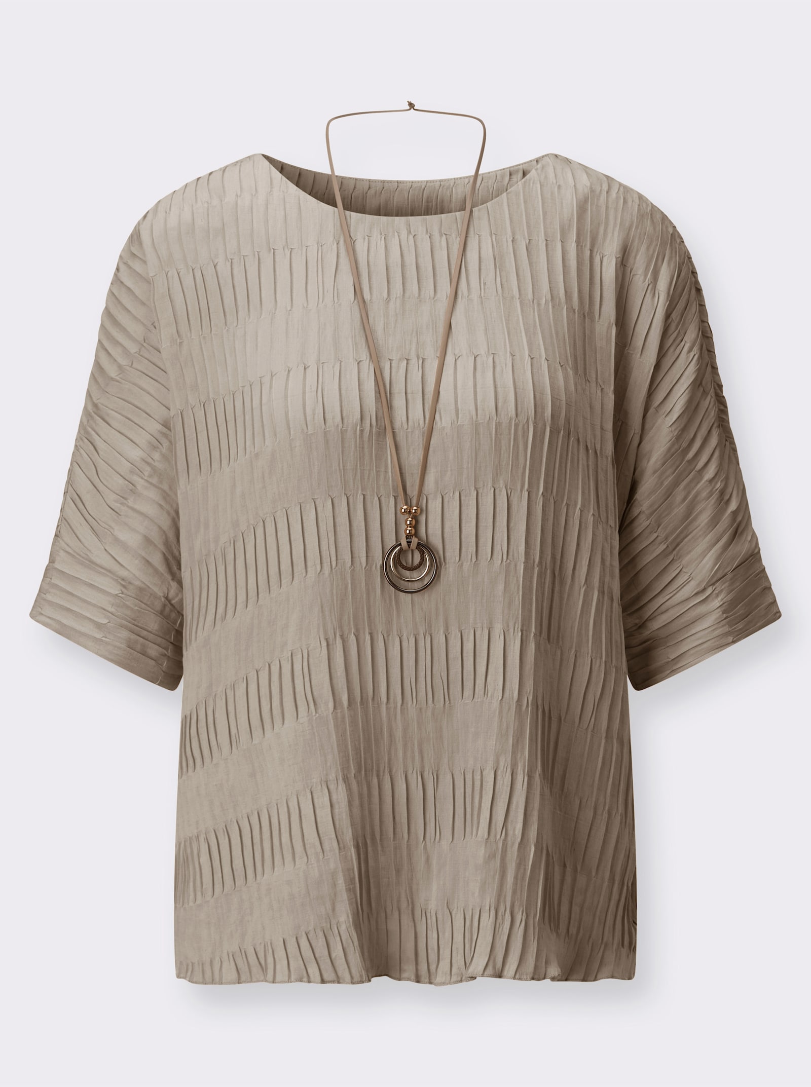 Schlupfbluse mit Fledermaus-Ärmeln - sesam