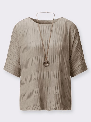 Schlupfbluse mit Fledermaus-Ärmeln - sesam