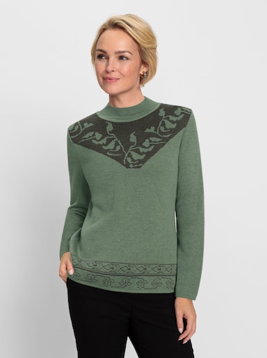 Pullover - eucalyptus-meliert