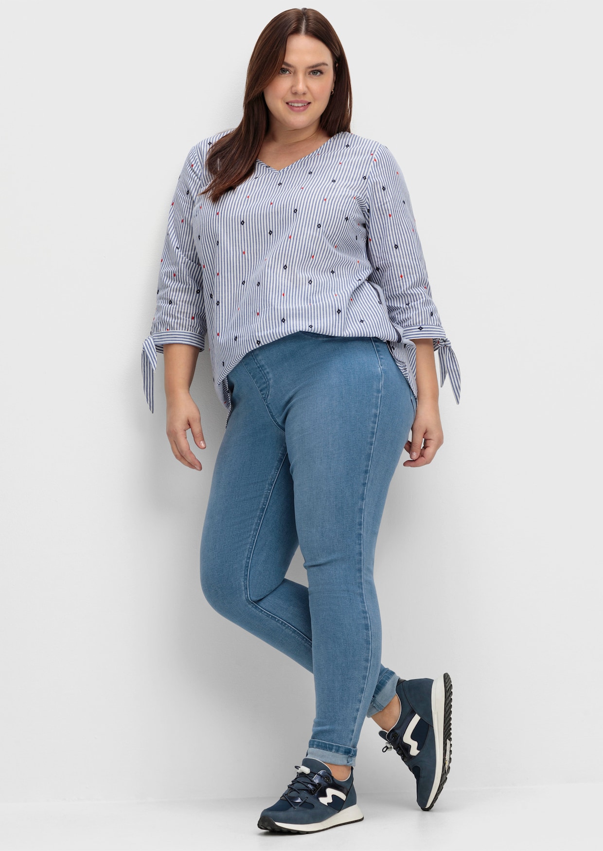 sheego Jeggings - blue denim