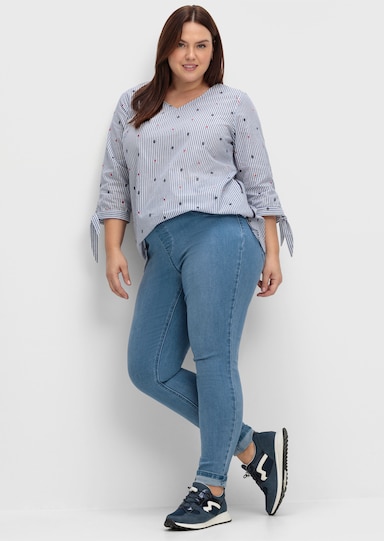 sheego Jeggings - blue denim