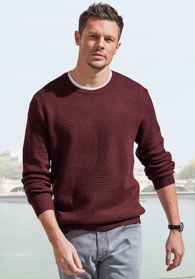Strickpullover - dunkelrot