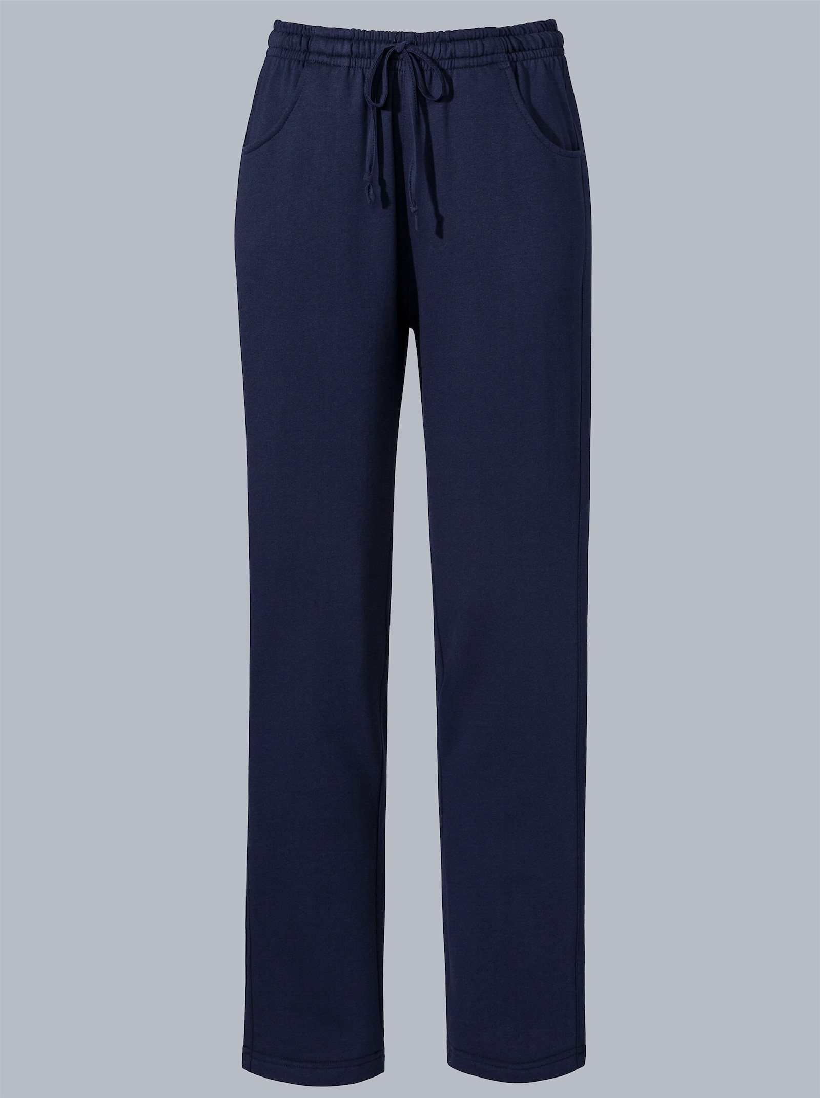 Jerseyhose mit Tunnelzug und Bindeband - marine