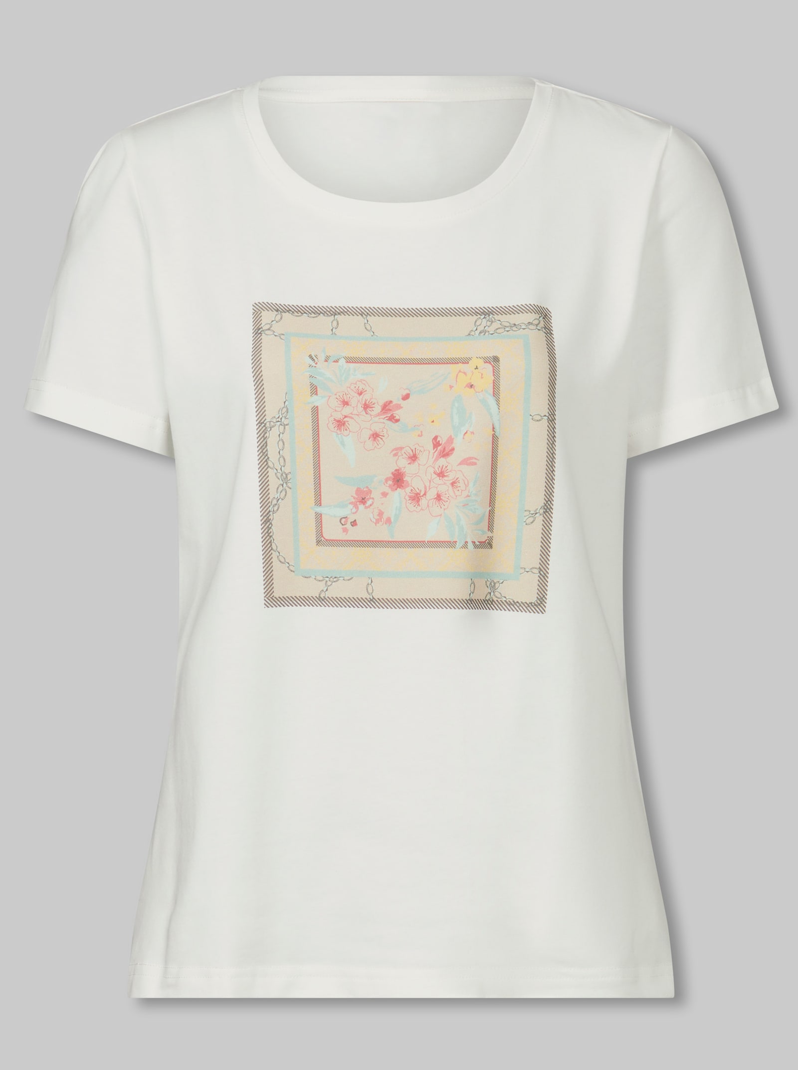 heine Kurzarmshirt mit Front-Print - ecru
