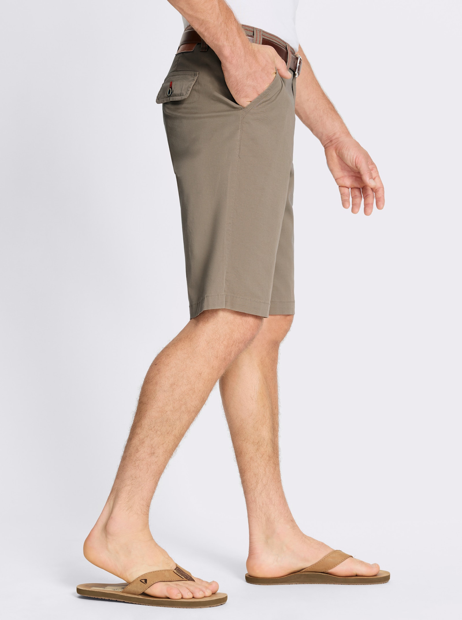 Marco Donati Bermudas mit Patten-Gesäßtaschen - schlamm