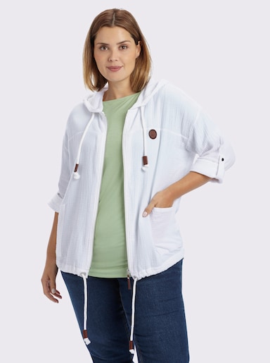 Blusenjacke in Musselin-Qualität - ecru